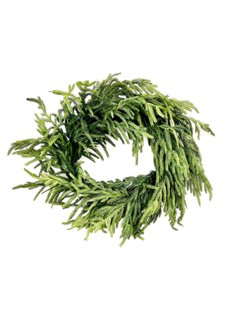 Just Cut Norfolk Pine Wreath - 24" - Cozy Cottontail