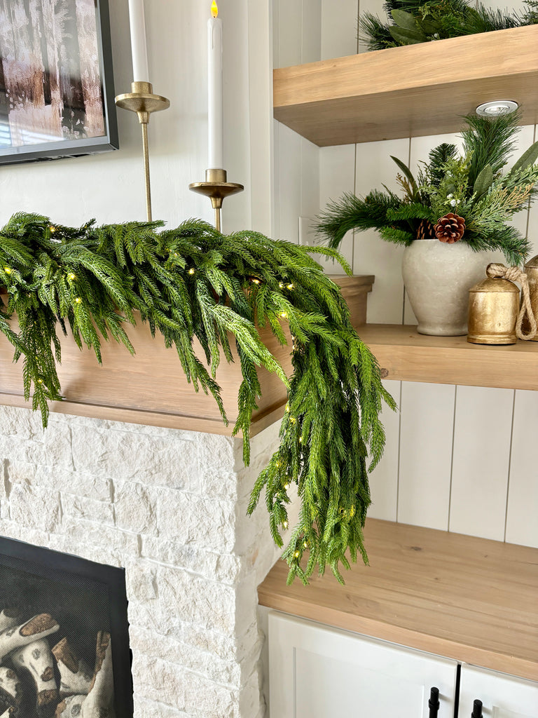 Pre-Lit Natural Touch Norfolk Pine Garland - 60"