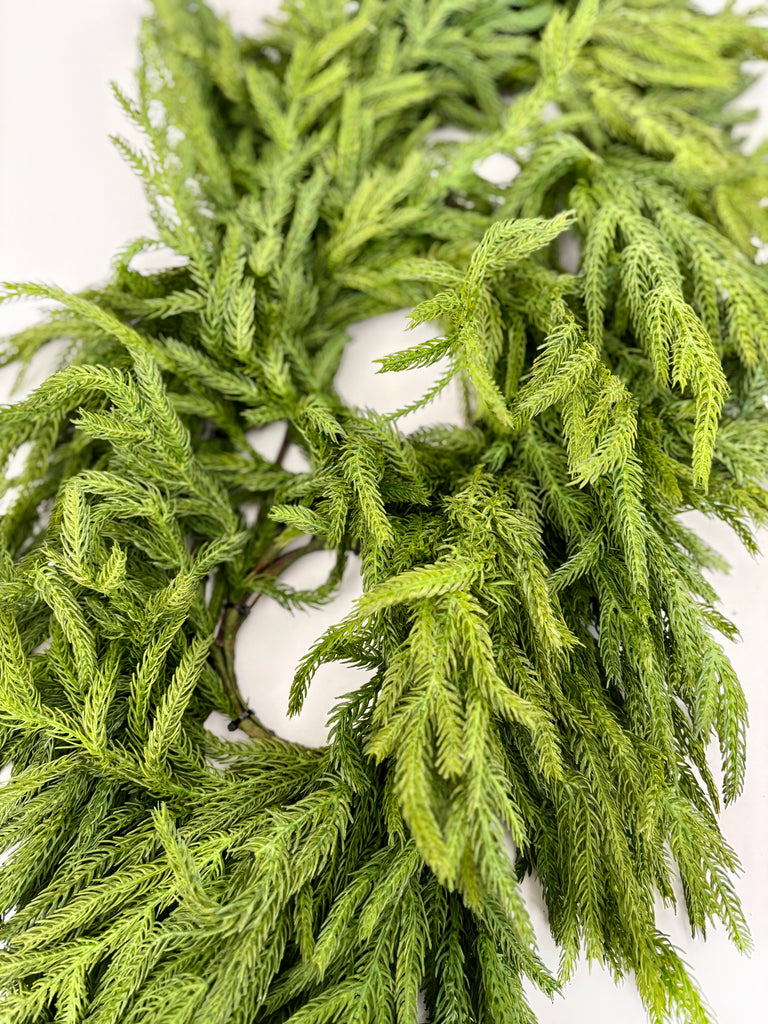 Norfolk Pine 3 Pillar Centerpiece - 36” - Cozy Cottontail