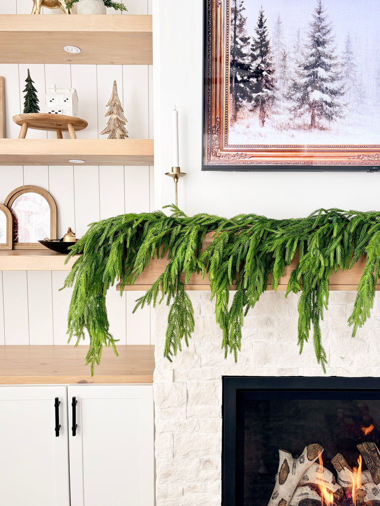 Natural Touch Norfolk Dripping Pine Garland - 40" x 27"