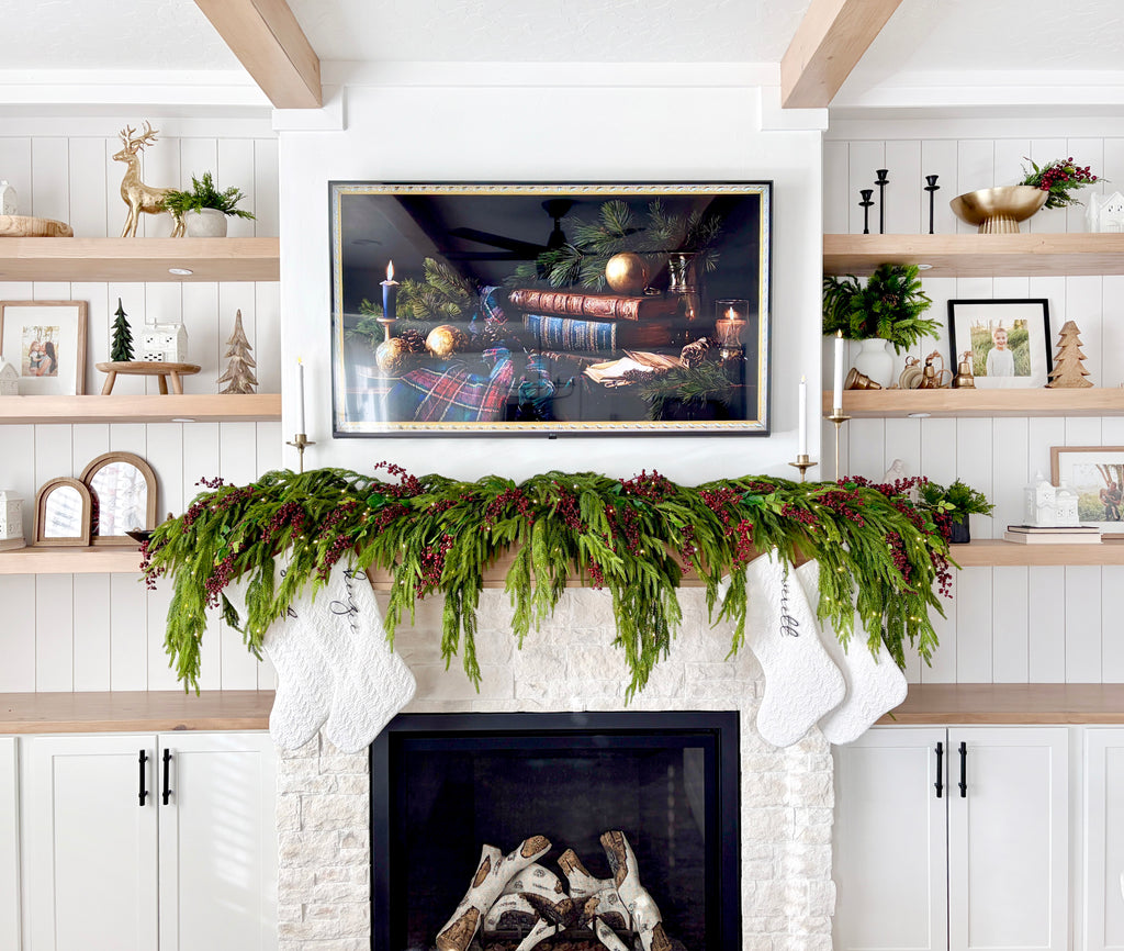 Natural Touch Norfolk Dripping Pine Garland - 40" x 27"