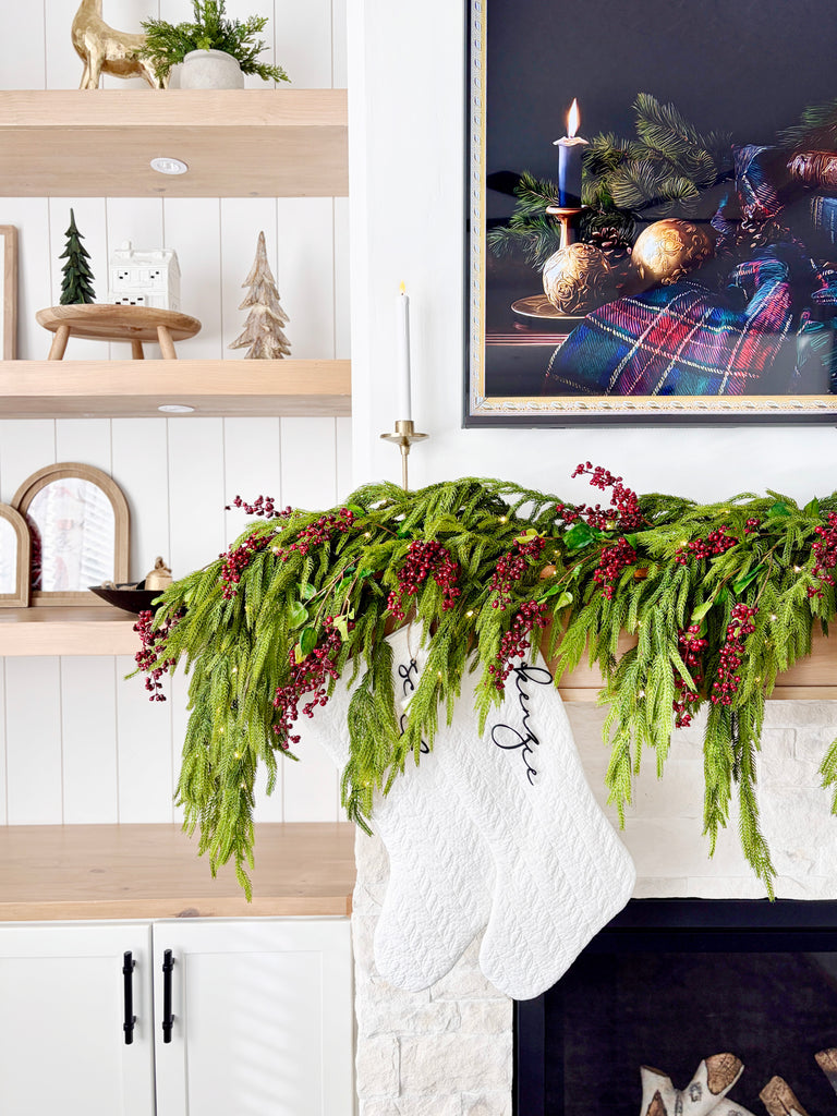 Natural Touch Norfolk Dripping Pine Garland - 40" x 27"