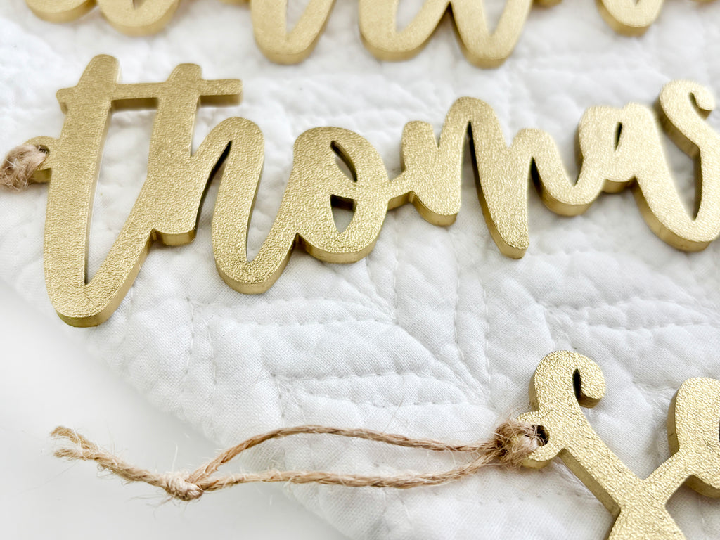 Personalized Stocking Tags - Cozy Cottontail