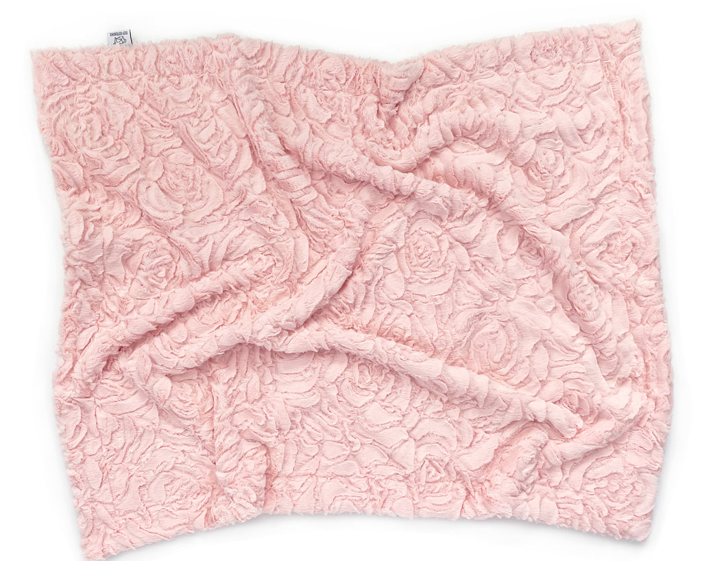 Luxe Cuddle Rose Minky Blanket | Blush - Cozy Cottontail