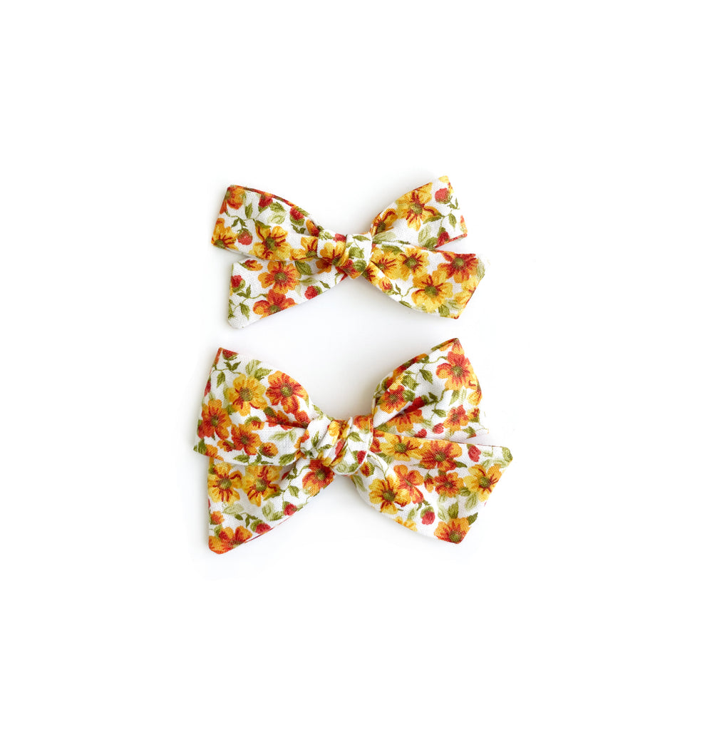 Fall Floral Bows - Cozy Cottontail