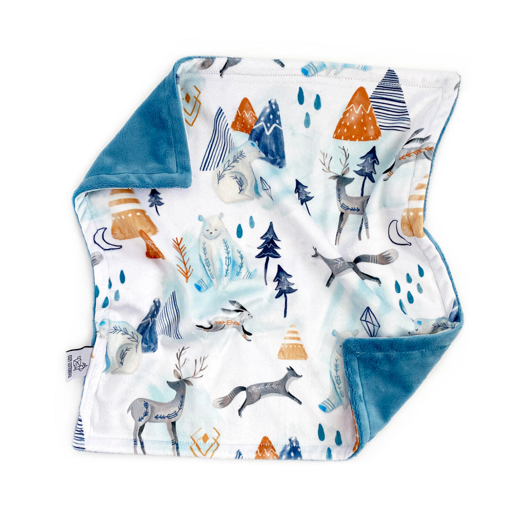 Minky Lovey | Northern Lights Woodland - Cozy Cottontail