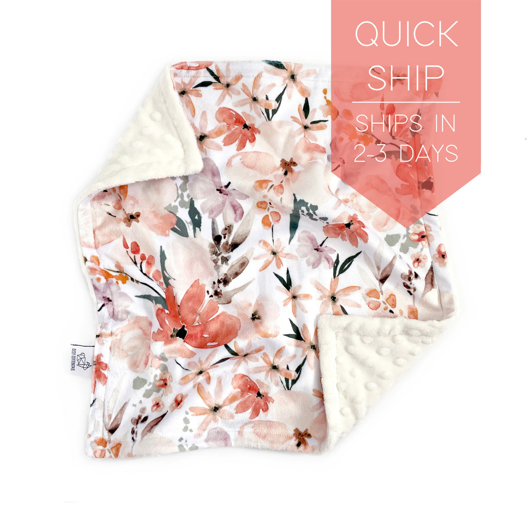 Minky Lovey | Summer Floral - Cozy Cottontail